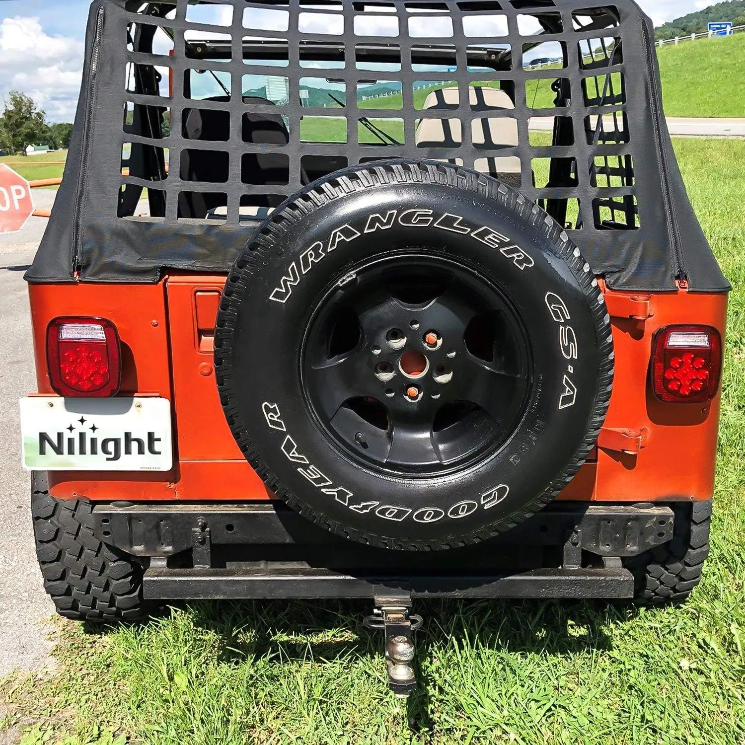 Nilight - TL-21 2PCS 39 LED Universal Stop Turn Tail Light for Truck Trailer Boat Jeep, 12V Stud Mounted Red/White Lamp