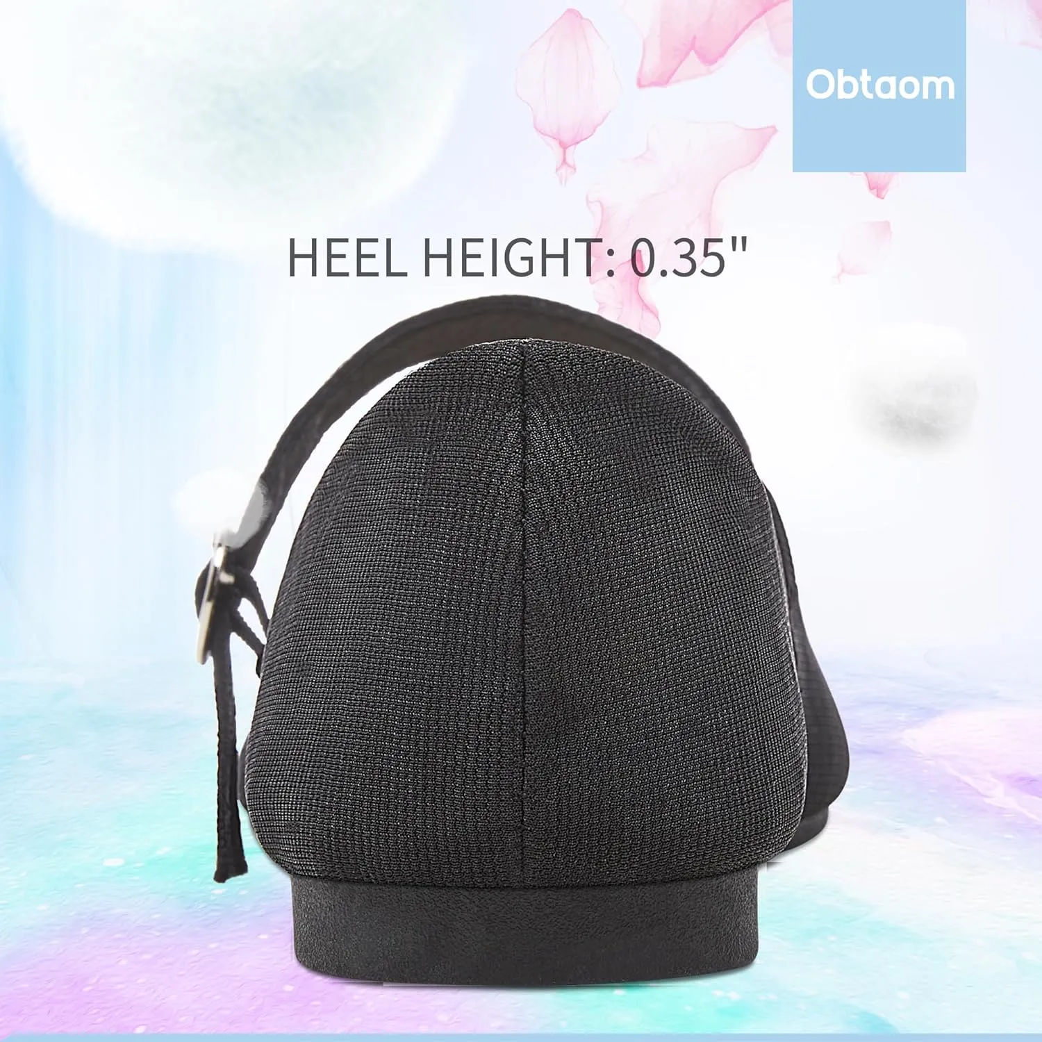 Obtaom Mary Jane Flat Shoes Round Toe Ballet Flats for Women Dressy Fabric Business Flats Comfortable Classic Strap Flats for Office