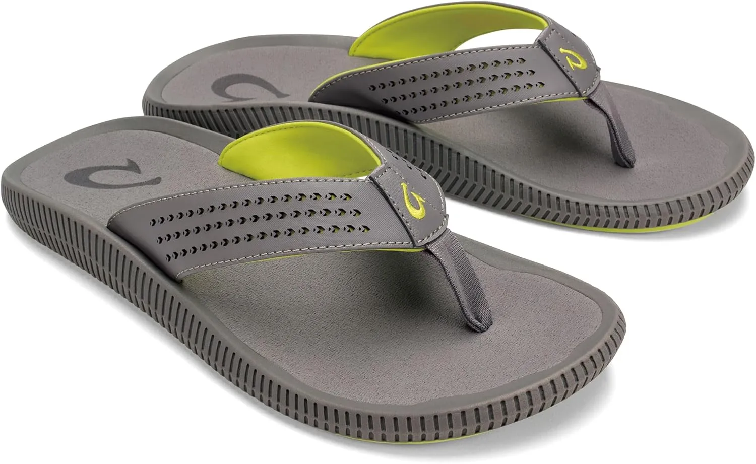 OLUKAI Ulele Men's Beach Sandals, Water Resistant Flip Flops, Arch Support & Comfort Fit, Lightweight & Durable, Enhanced Grip & Traction