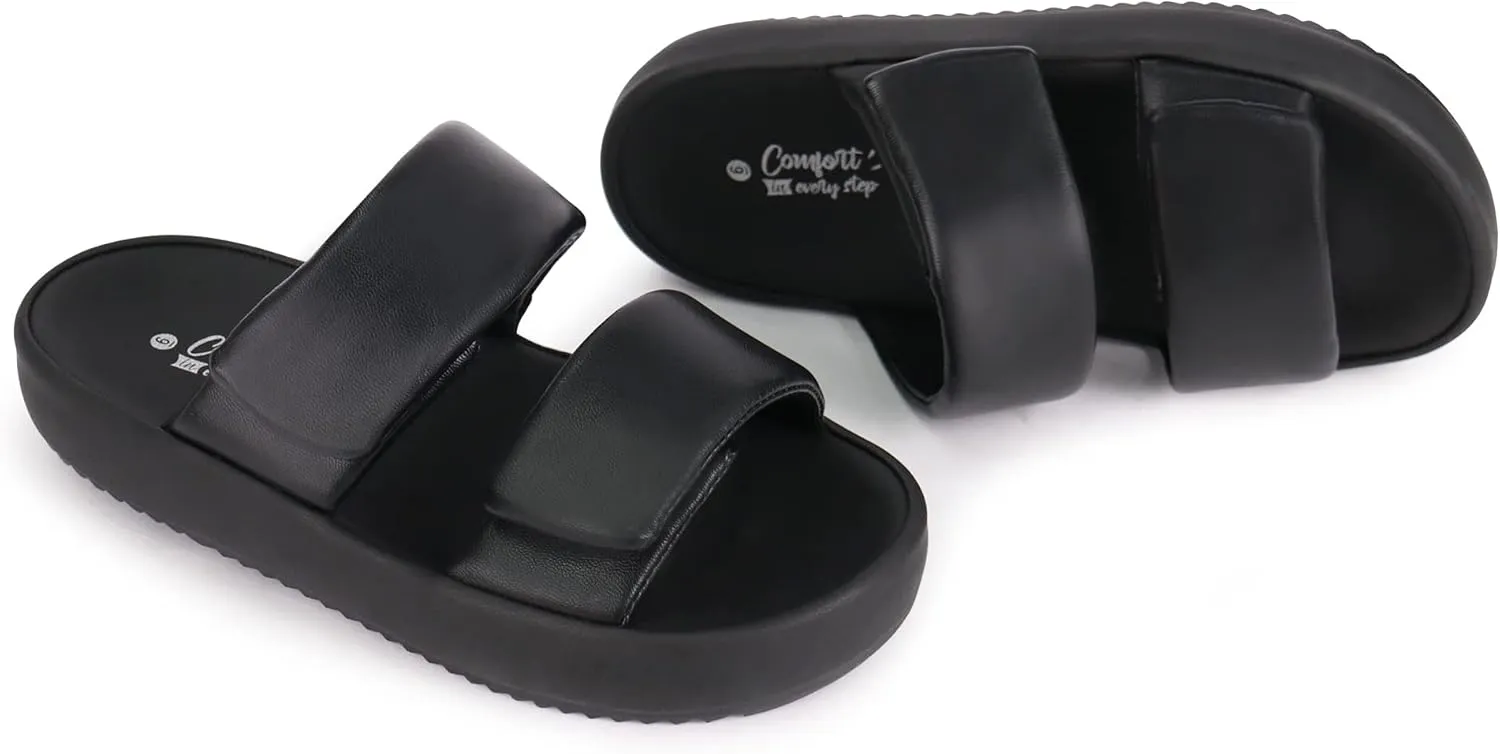 Ortho rest Women Orthopedic Slides Sandals Adjustable Strap Sandals Comfortable Walking Sandals