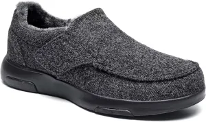 OrthoComfoot Mens Orthopedic Slippers Shoes with Arch Support: Plantar Fasciitis House Slip On Loafers, Comfortable Moccasin Mule Clogs for Indoor Outdoor