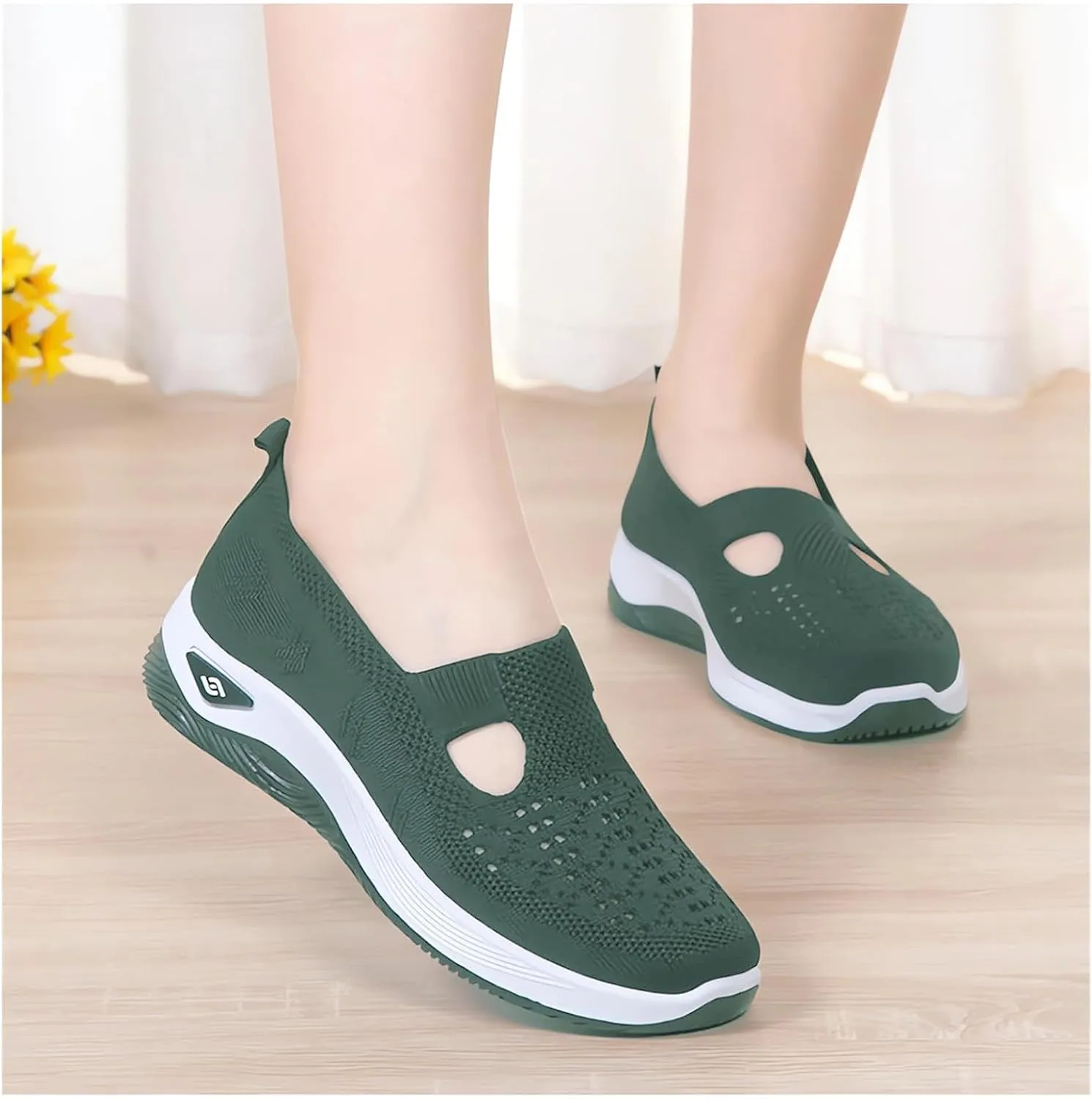 Orthopedic Shoes for Women，Breathable Comfort Wear Orthowear Walking Shoes，Cushionaire Wide Width Sneakers Diabetic Arch Support Sneakers Soft Slip On Shoe Comfortable