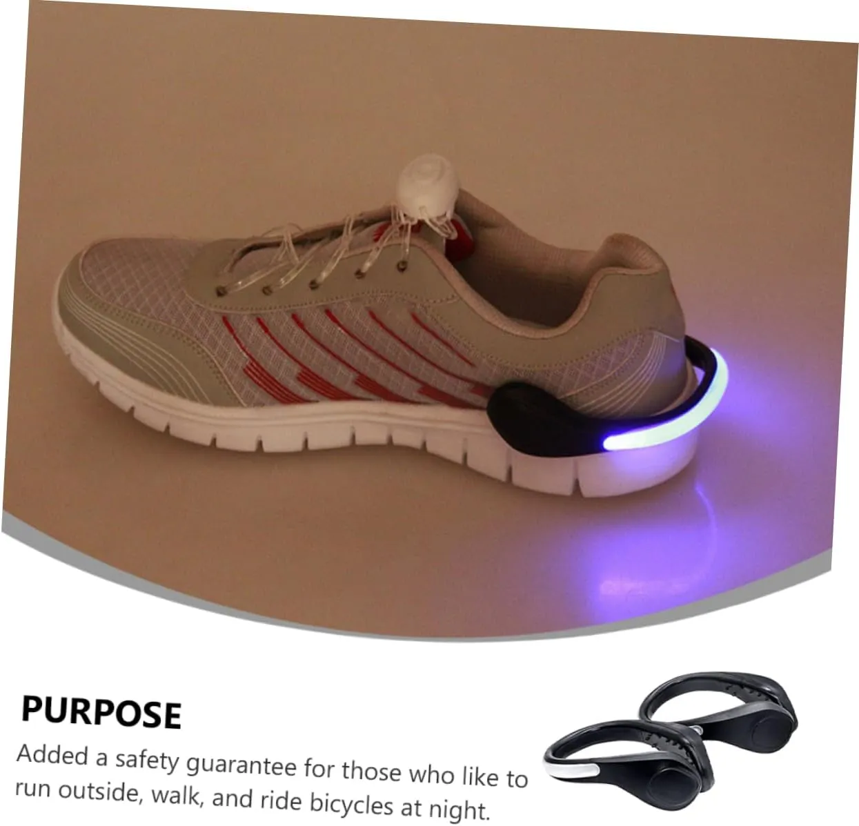 POPETPOP LED Shoe Light Clips for Night Running Cycling Walking Safety Gear with Lighting Modes Secure Fit for