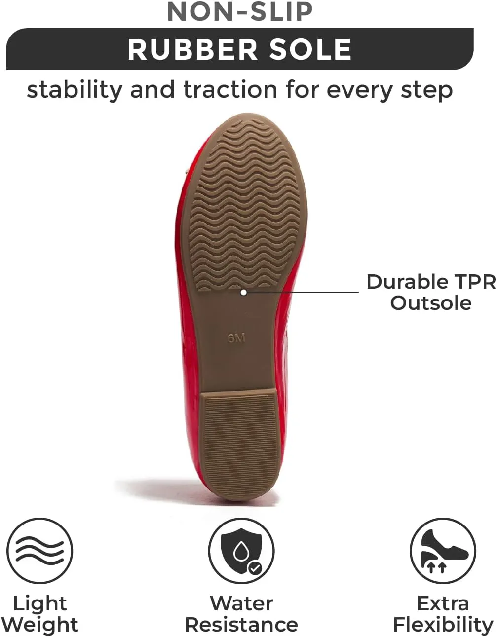 Project Cloud Ballet Flats Shoes for Women, Casual Womens Shoes Dressy w/Memory Foam Insole, for Mom Flats for Women Footwear, Womens Dresses Shoes (Ellison)