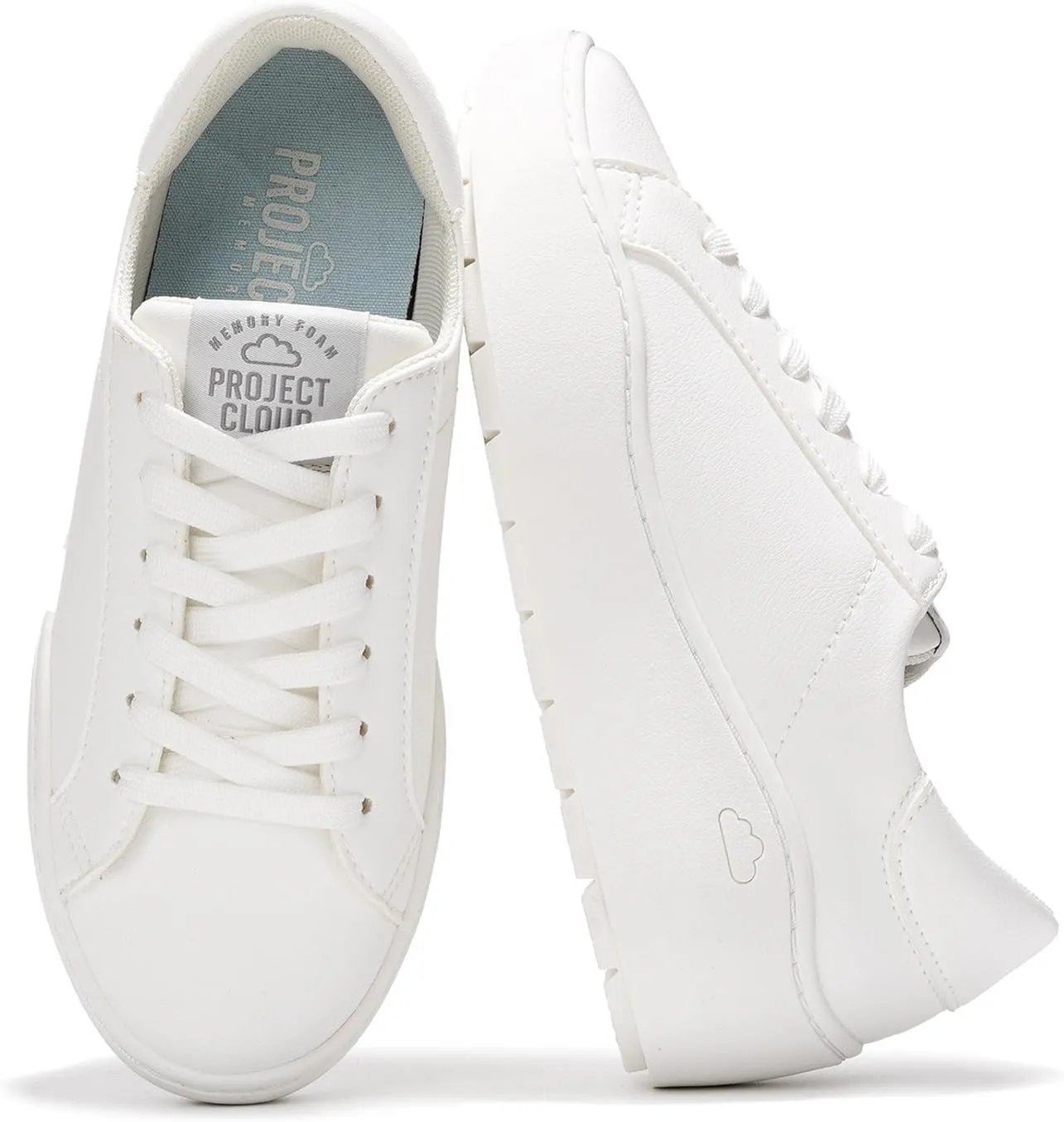 Project Cloud Platform Sneakers for Women - Comfortable Time Off Womens Sneakers - Stylish Lace Up Womens Shoes - Non-Slip Tennis Shoes Women Footwear (Bossy)