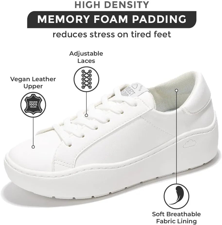 Project Cloud Platform Sneakers for Women - Comfortable Time Off Womens Sneakers - Stylish Lace Up Womens Shoes - Non-Slip Tennis Shoes Women Footwear (Bossy)
