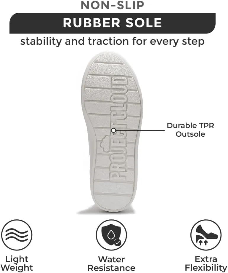 Project Cloud Platform Sneakers for Women - Comfortable Time Off Womens Sneakers - Stylish Lace Up Womens Shoes - Non-Slip Tennis Shoes Women Footwear (Bossy)