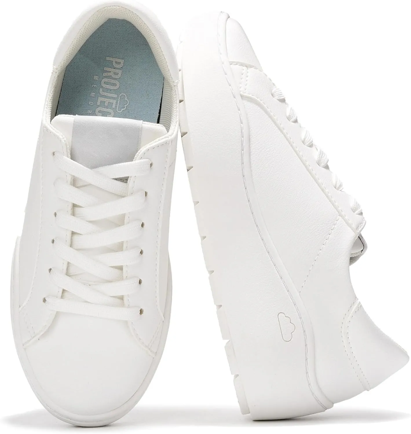 Project Cloud Platform Sneakers for Women - Comfortable Time Off Womens Sneakers - Stylish Lace Up Womens Shoes - Non-Slip Tennis Shoes Women Footwear (Bossy)