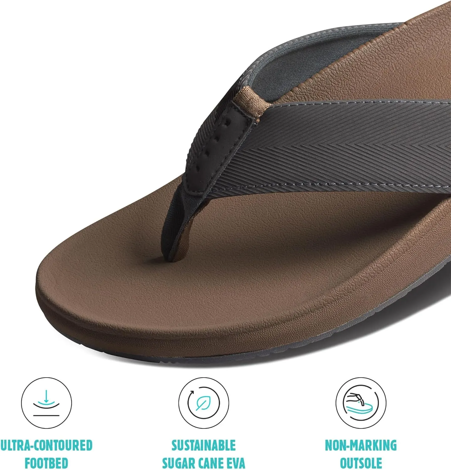 REEF Raglan Men's Flip Flop Sandal, Soft & Supportive Footbed, Water Friendly Straps