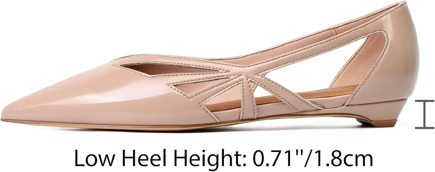 Reitoye Flats for Womens Closed Pointed Toe Ballet Flat Comfortable Dressy Work Slip On Casual Shoes Womens Flats