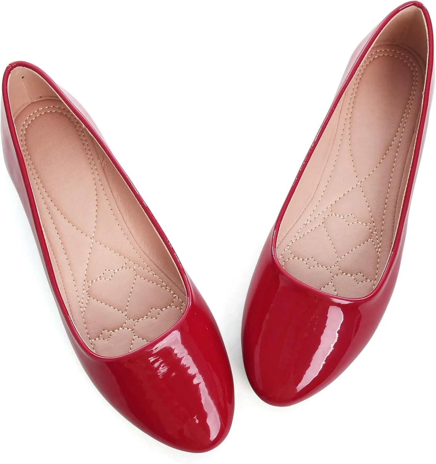 SAILING LU Pointy Toe Shoes Women Ballet Flats Comfort Solid Flat Shoes for Women Work Slip On Moccasins