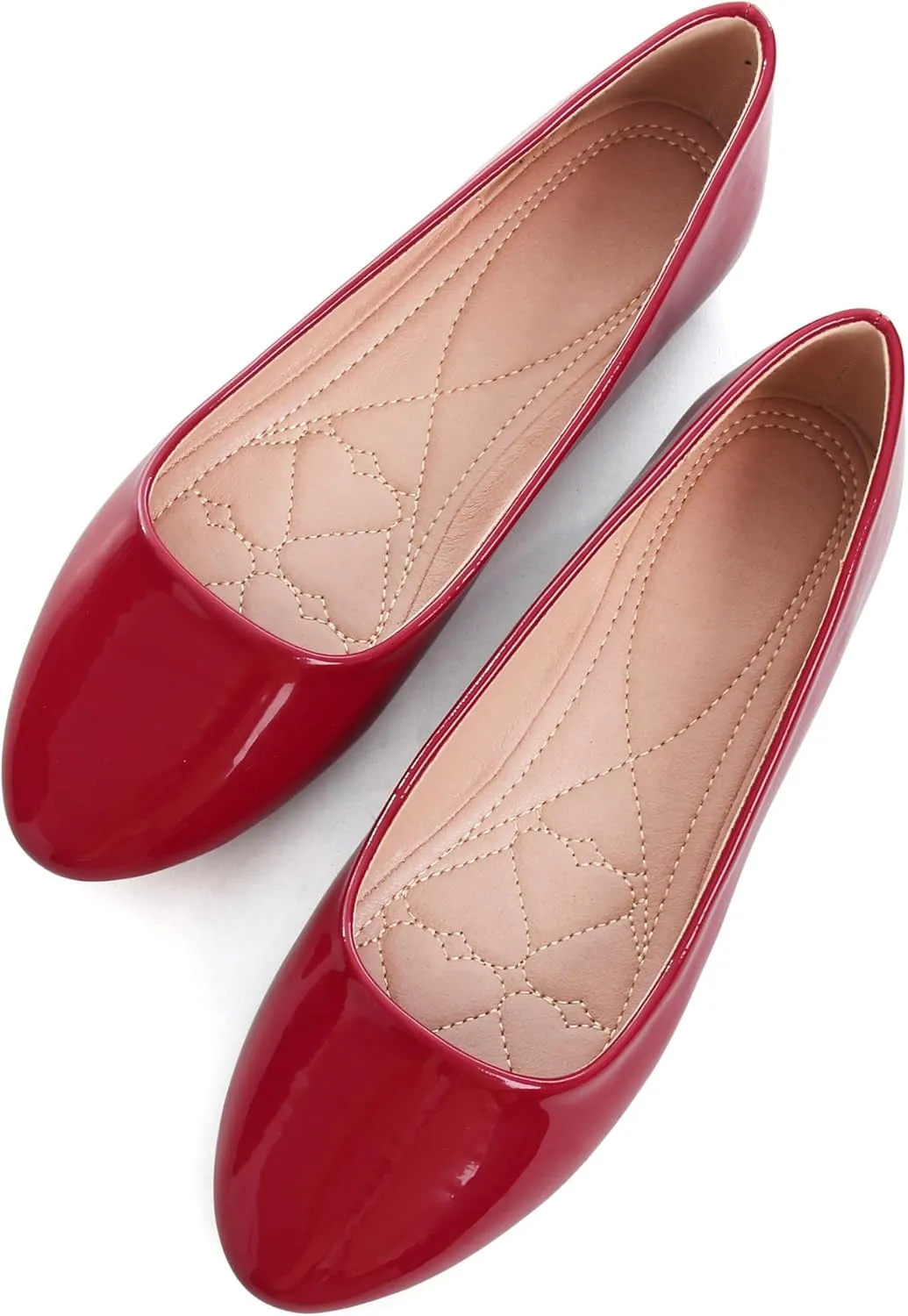 SAILING LU Pointy Toe Shoes Women Ballet Flats Comfort Solid Flat Shoes for Women Work Slip On Moccasins