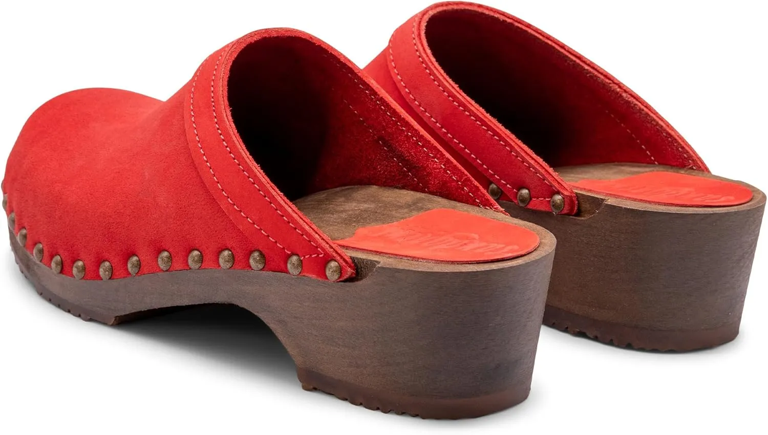 Sandgrens Handmade Swedish Wood Clogs for Women, Low Heel Mule | Athens