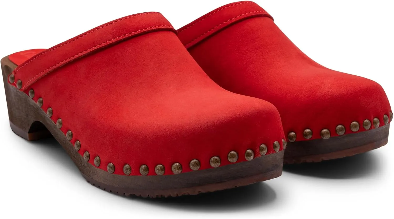 Sandgrens Handmade Swedish Wood Clogs for Women, Low Heel Mule | Athens