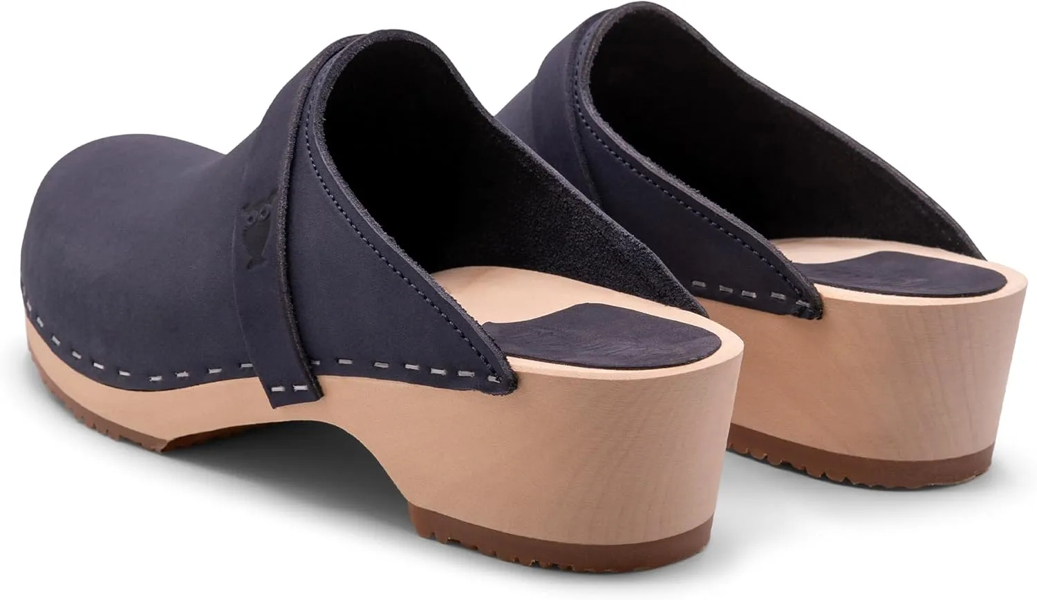 Sandgrens Handmade Swedish Wood Clogs for Women, Low Heel Mule | Tokyo
