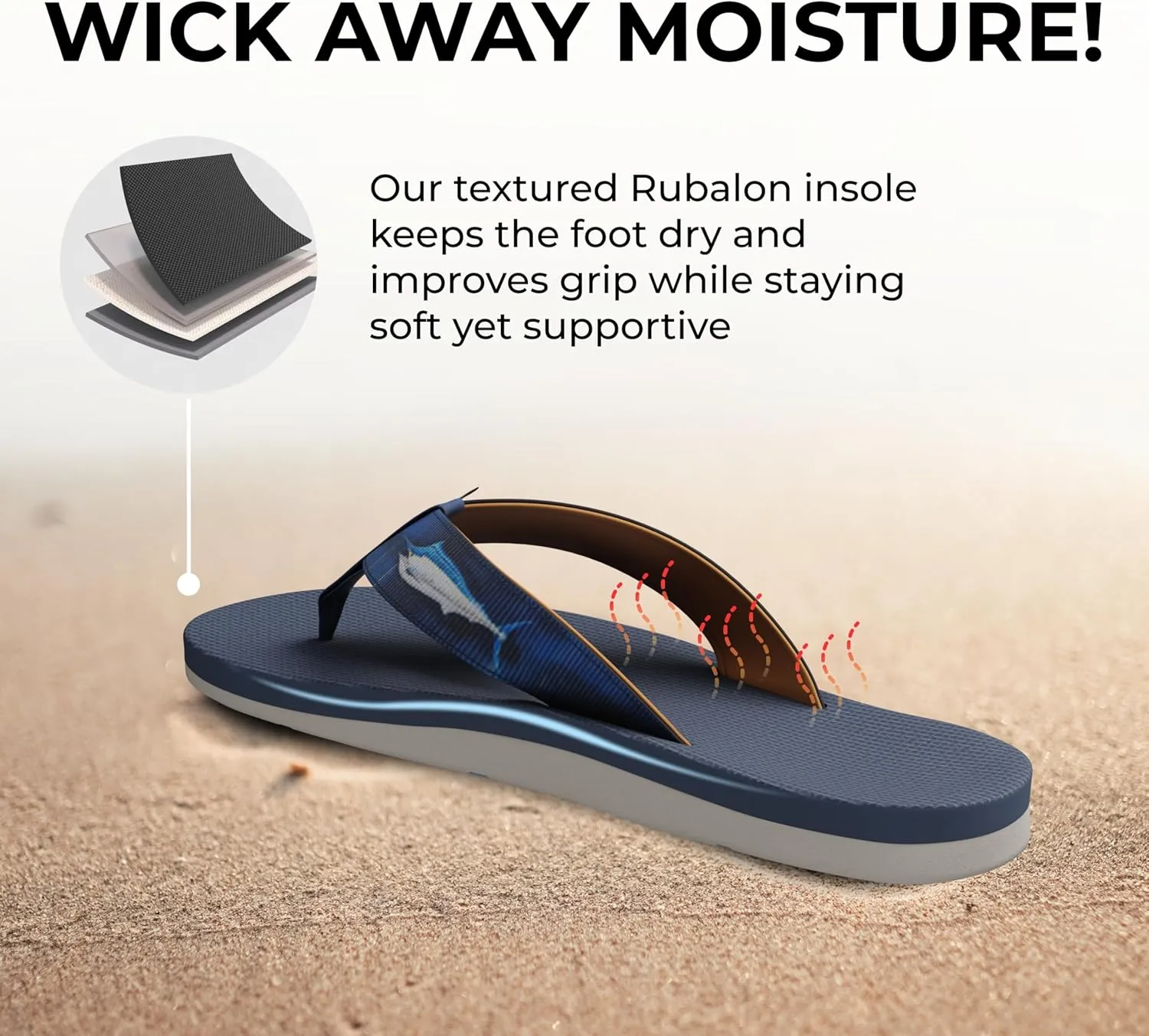 Scott Hawaii Men's Kaiko Sandal | Nylon Strap with Neoprene Lining | Molded Non-marking No-slip Outsole | Arch Support and Heel Cup | Marine & Boat Friendly