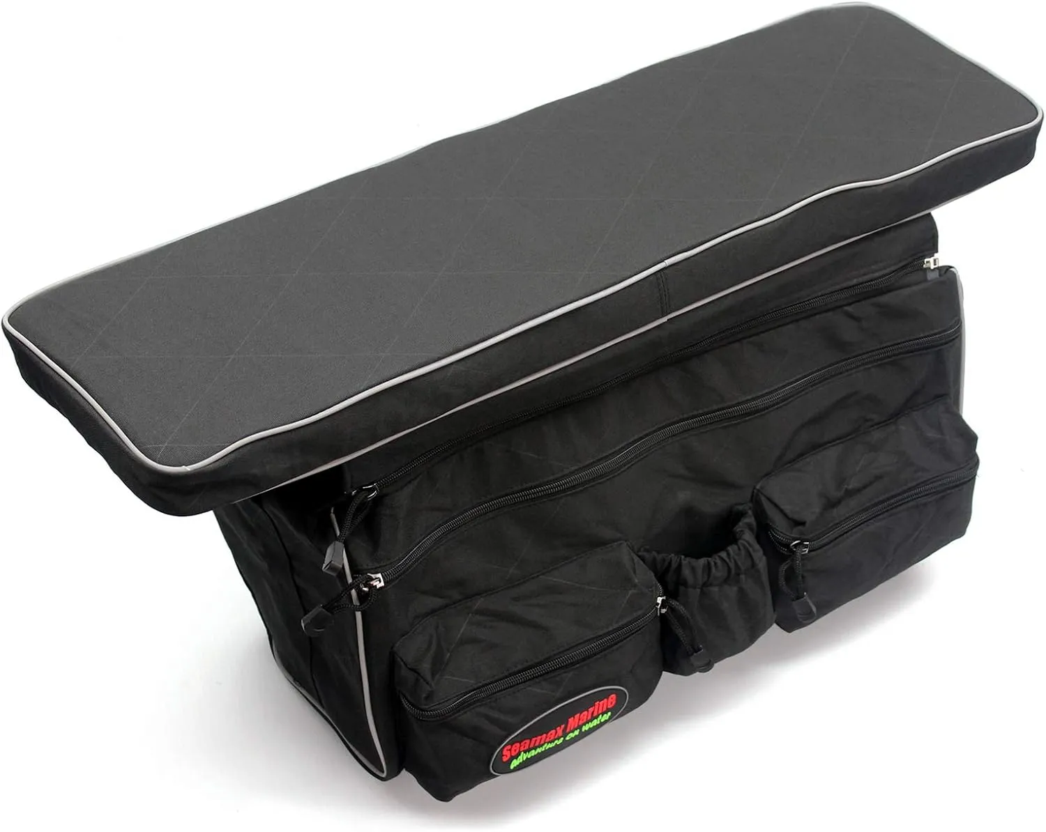 Seamax Sunlitec Inflatable Boat Bench Seat Cushion and Detachable Seat Bag Combo, with Reflective Line