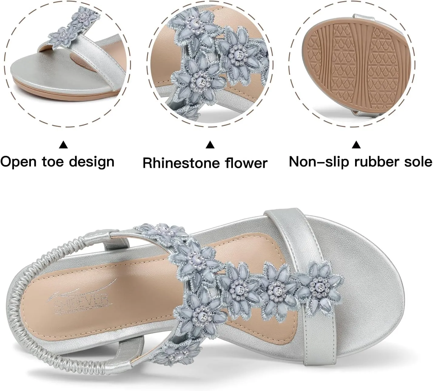 SHIBEVER Wedge Sandals for Women Dressy: Summer Platform Comfortable Low Wedges Womens Sandal