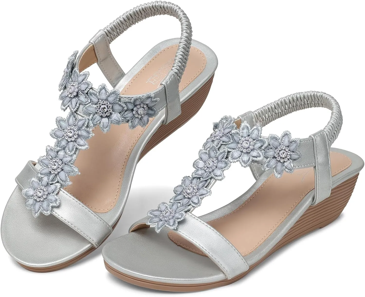 SHIBEVER Wedge Sandals for Women Dressy: Summer Platform Comfortable Low Wedges Womens Sandal