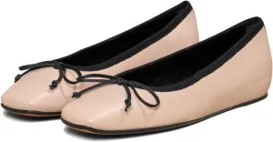 SHODENSE Women Flats Shoes Bow Square Closed Toe Ballet Flats Slip On Metallic Flat Shoe Matte Patent Leather Snakeskin Low Hidden Wedge Heel Office Work Shoes Driving Flats Church Club Fall 4-11 M US