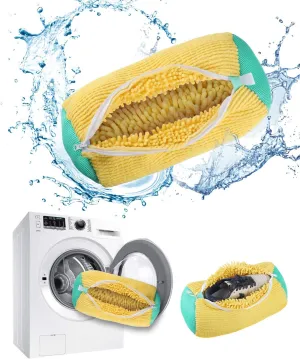 Shoe Washing Machine Bag,Shoe Laundry Bag-Reusable,Hangable,Shoe Bag For Washer And Dryer,Shoe Bag For Washing Machine For All Shoe Types And Sizes.(Yellow 1pc)