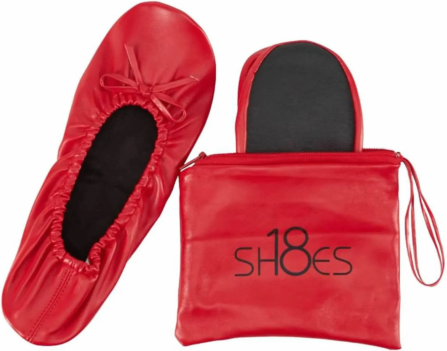 Shoes 18 Women's Foldable Portable Travel Ballet Flat Shoes w/Matching Carrying Case