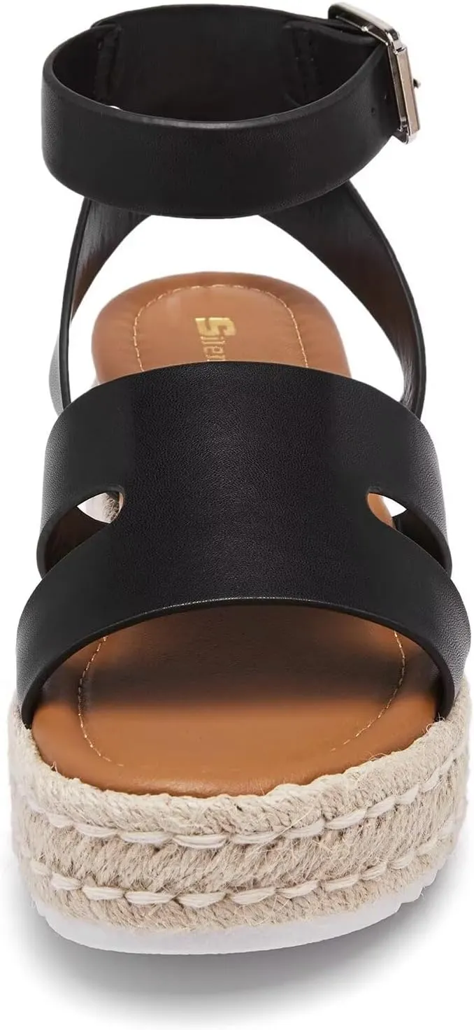 SILENTCARE Women's Comfortable Wedge Platform Sandals for 2024 Summer