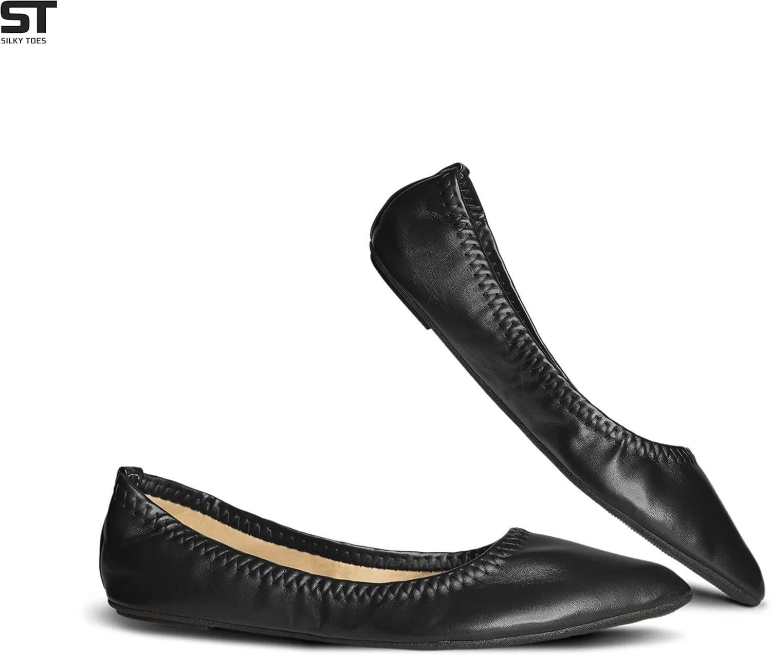 Silky Toes Womens Foldable Flat Ballet Shoes Casual Business Flats for Women