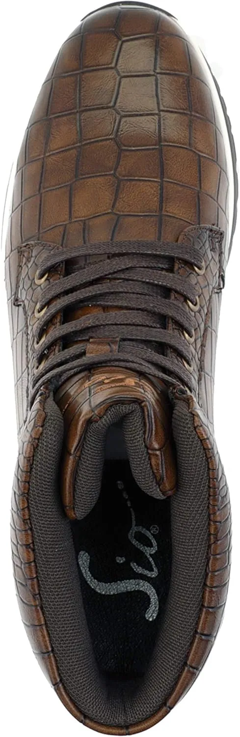 Sio Maverick and Ryder - Men's Sneakers, Low Top and High Top Sneaker Boots - Casual Crocodile Print Sneakers for Men, Stylish Fashion Sneakers for Men