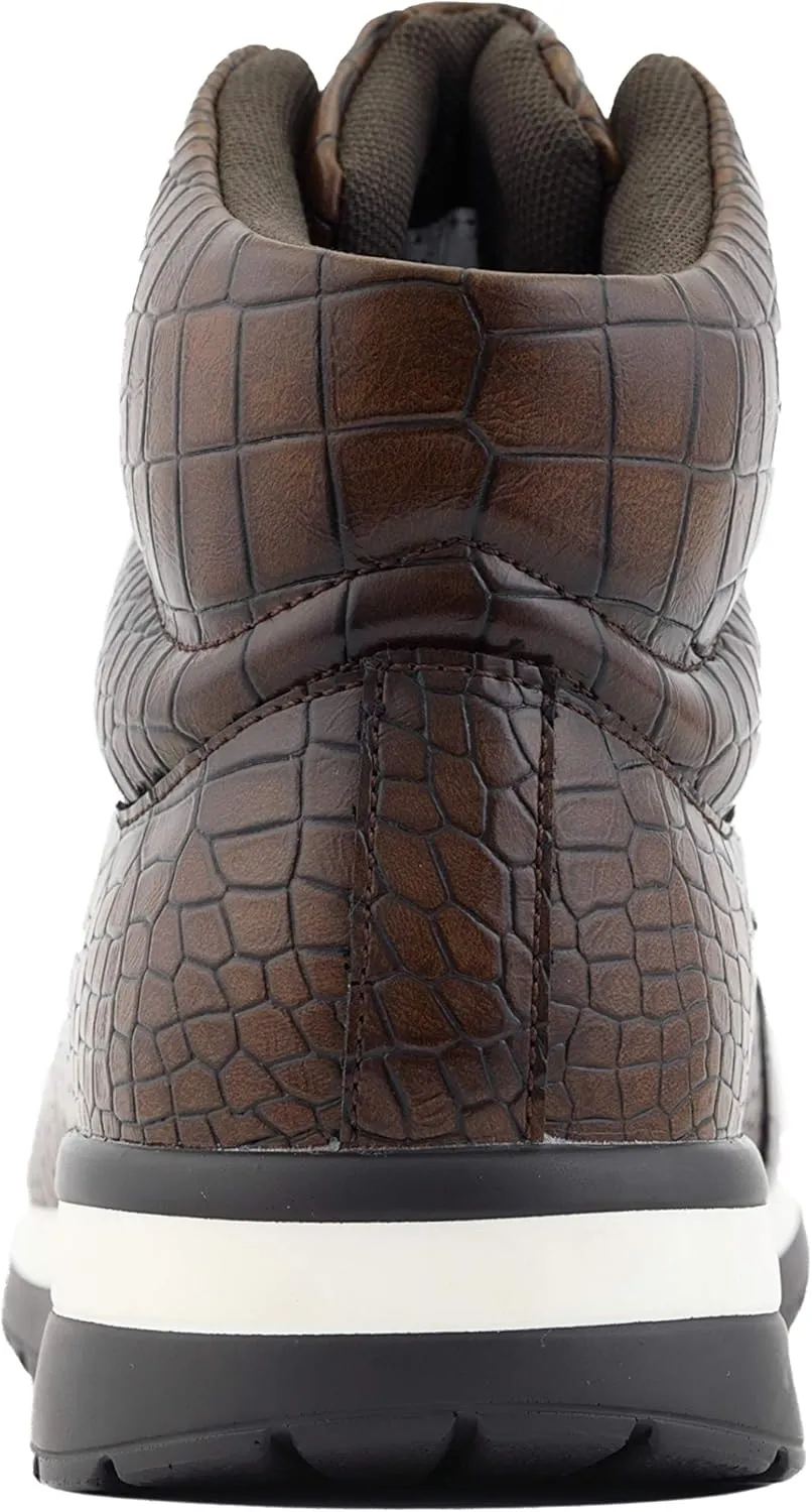 Sio Maverick and Ryder - Men's Sneakers, Low Top and High Top Sneaker Boots - Casual Crocodile Print Sneakers for Men, Stylish Fashion Sneakers for Men
