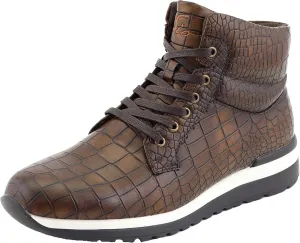 Sio Maverick and Ryder - Men's Sneakers, Low Top and High Top Sneaker Boots - Casual Crocodile Print Sneakers for Men, Stylish Fashion Sneakers for Men