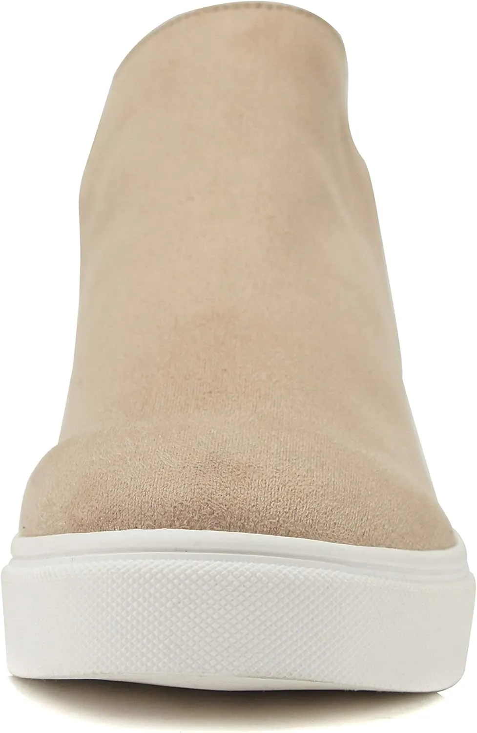 Soda Diana ~ Slip On Hidden Wedge Ankle Boot Fashion Sneaker with Elastic Gore Insets
