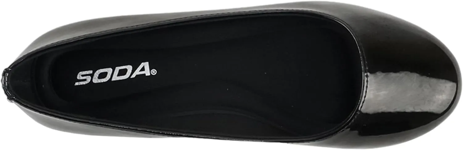 Soda Kreme Comfortable Basic Shoes Women Ballet Flat Round Toe Gel Insole