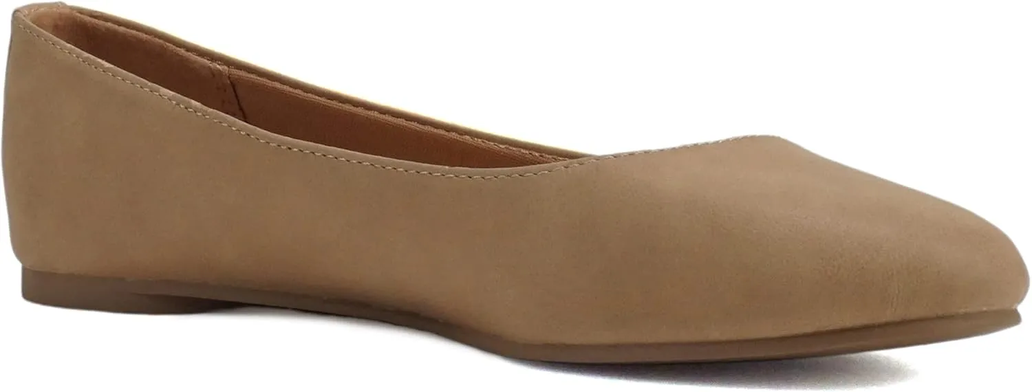 Soda Kreme Comfortable Basic Shoes Women Ballet Flat Round Toe Gel Insole
