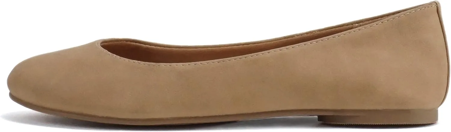 Soda Kreme Comfortable Basic Shoes Women Ballet Flat Round Toe Gel Insole