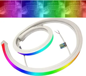 Spectrum RGBW Flex Light | Internal Driver LED Waterproof Boat Accent Courtesy Light 12V Volt RV | Multi Color Two Wire Install | Deck Pontoon Strip | IP67 Interior Exterior (48")