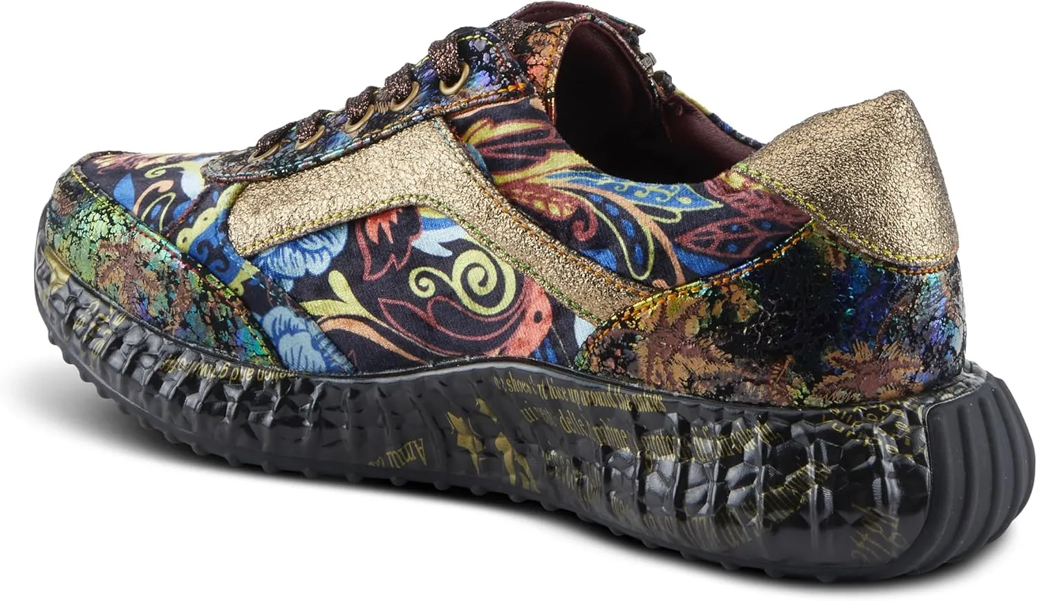 Spring Step L'Artiste Javana Women's Lace-Up Sneaker - Mixed Materials, Lace Accents, Comfortable & Fashionable