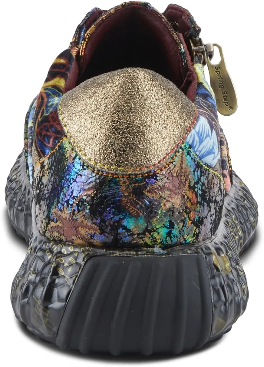 Spring Step L'Artiste Javana Women's Lace-Up Sneaker - Mixed Materials, Lace Accents, Comfortable & Fashionable