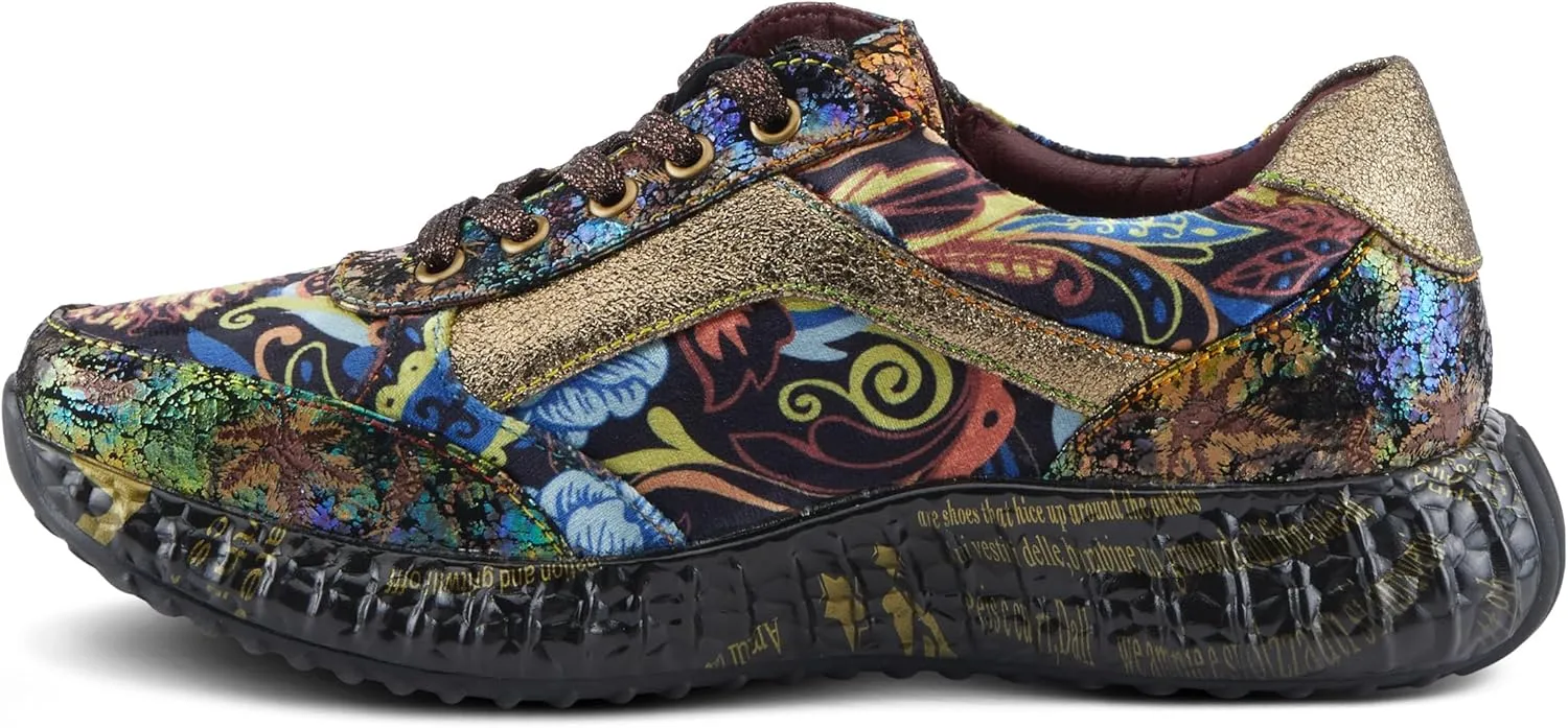 Spring Step L'Artiste Javana Women's Lace-Up Sneaker - Mixed Materials, Lace Accents, Comfortable & Fashionable