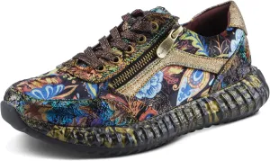 Spring Step L'Artiste Javana Women's Lace-Up Sneaker - Mixed Materials, Lace Accents, Comfortable & Fashionable