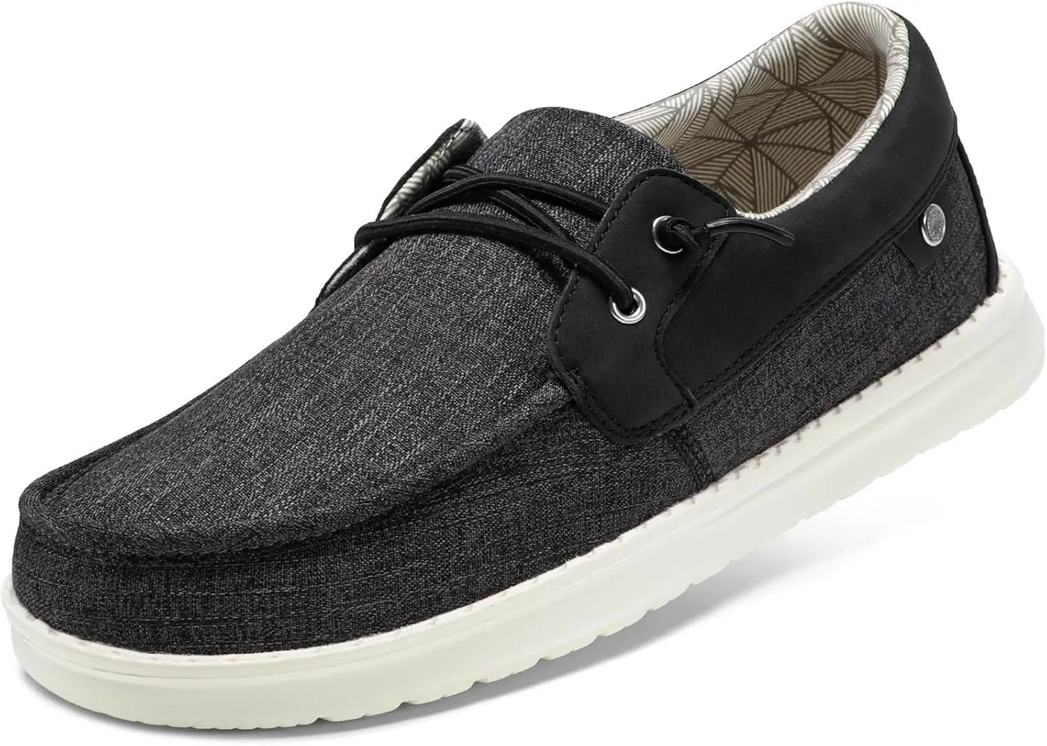 STQ Boat Shoes Men's Business Casual Shoes Slip on Dress Sneakers with Arch Support Insole Lightweight Orthopedic Walking Loafers for Plantar Fasciitis
