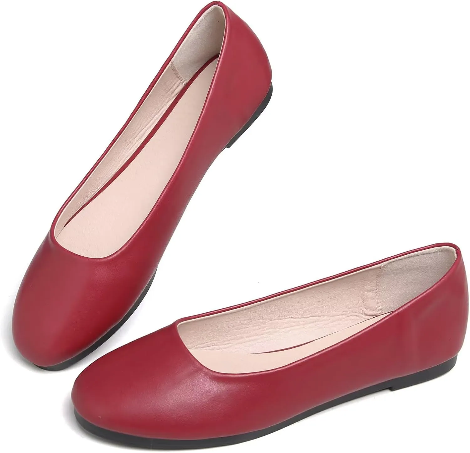 Stunner Women Cute Slip-On Ballet Shoes Soft Solid Classic Pointed Toe Flats