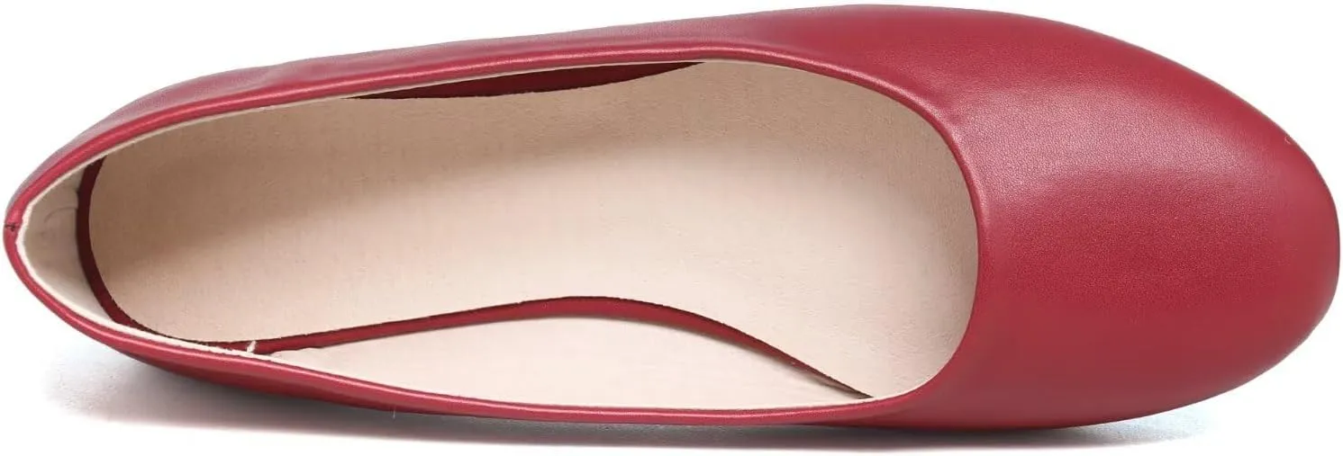 Stunner Women Cute Slip-On Ballet Shoes Soft Solid Classic Pointed Toe Flats