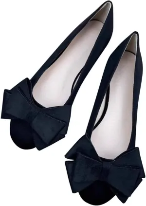 Stunner Women's Dress Flats Cute Round Toe Bowknot Flats Comfortable Ballet Flats Casual Slip On Flat Shoes