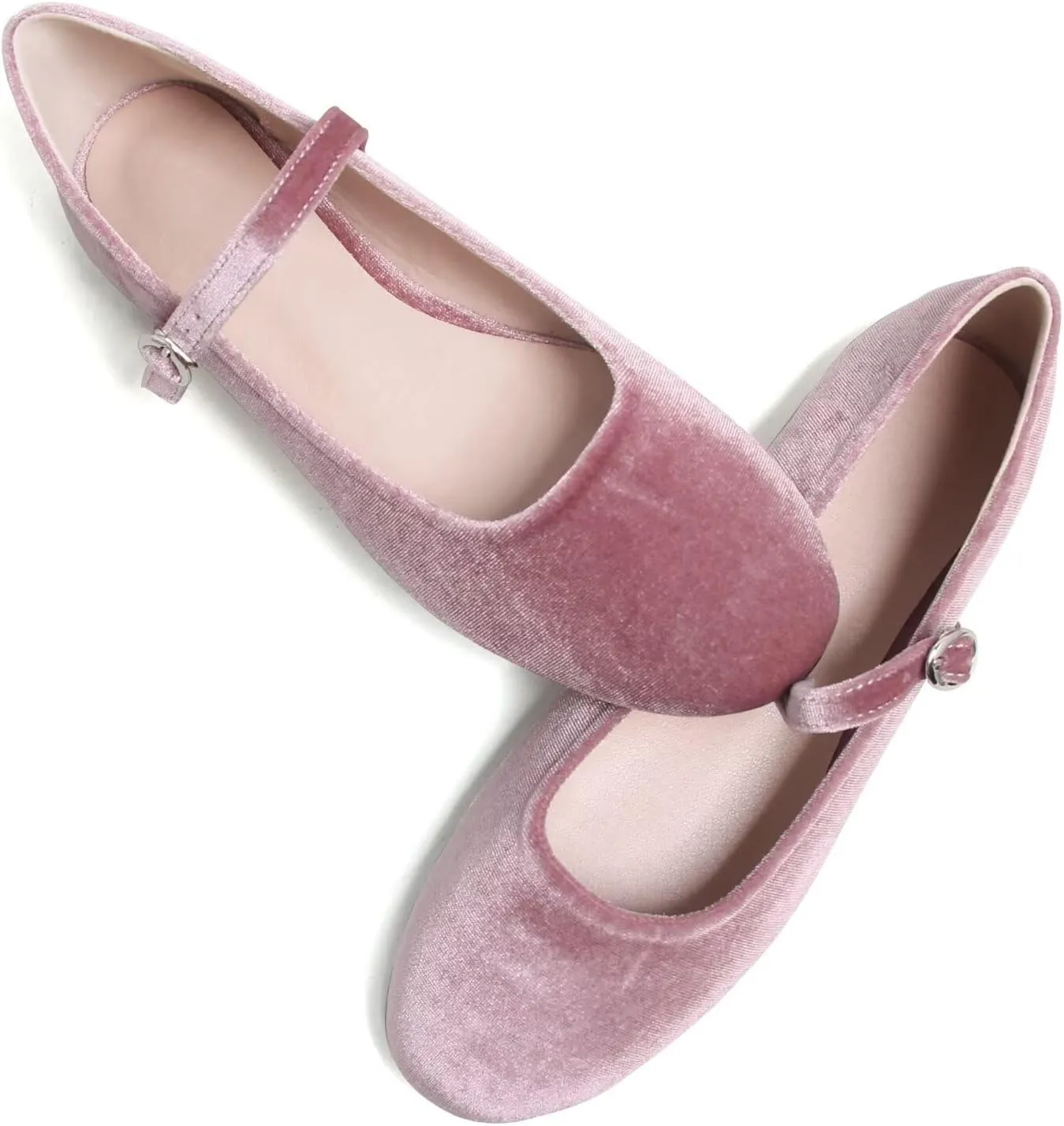Stunner Women's Mary Jane Flats Fashion Round Toe Ballet Flats Comfortable Ankle Strap Flats Slip On Dress Flats