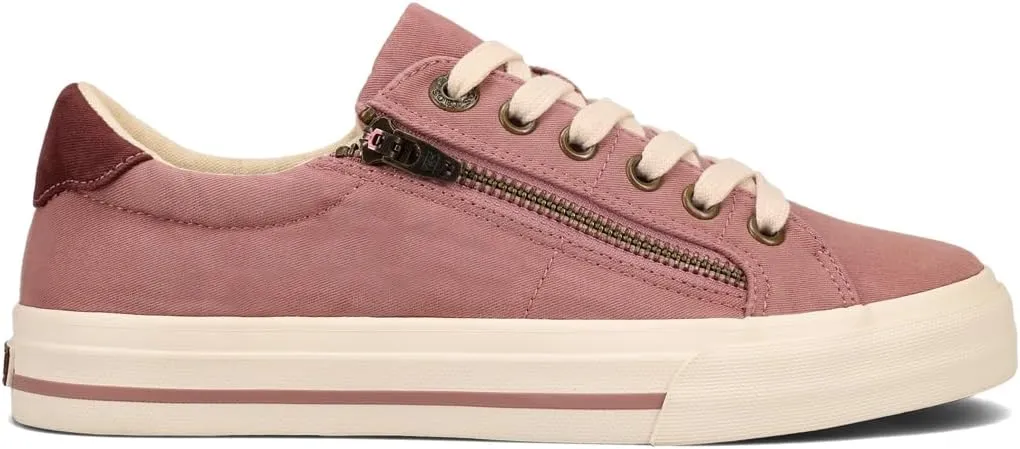 Taos Z Soul Women's Sneaker - Stylish Platform Sneaker with Removable Footbed, Arch Support, Premium Cushioning, Lace-Up Adjustability, and Easy Access Zipper