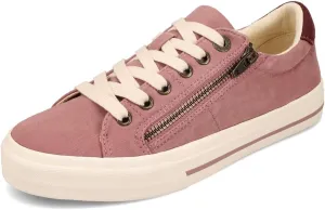 Taos Z Soul Women's Sneaker - Stylish Platform Sneaker with Removable Footbed, Arch Support, Premium Cushioning, Lace-Up Adjustability, and Easy Access Zipper