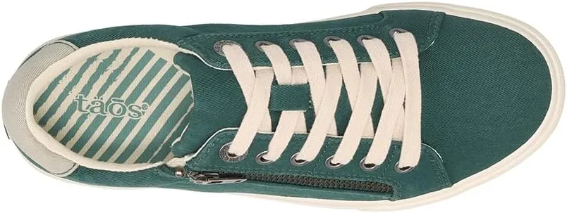 Taos Z Soul Women's Sneaker - Stylish Platform Sneaker with Removable Footbed, Arch Support, Premium Cushioning, Lace-Up Adjustability, and Easy Access Zipper