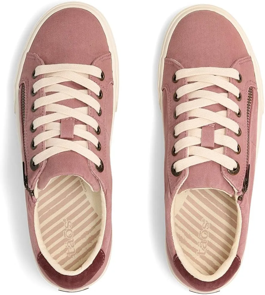 Taos Z Soul Women's Sneaker - Stylish Platform Sneaker with Removable Footbed, Arch Support, Premium Cushioning, Lace-Up Adjustability, and Easy Access Zipper