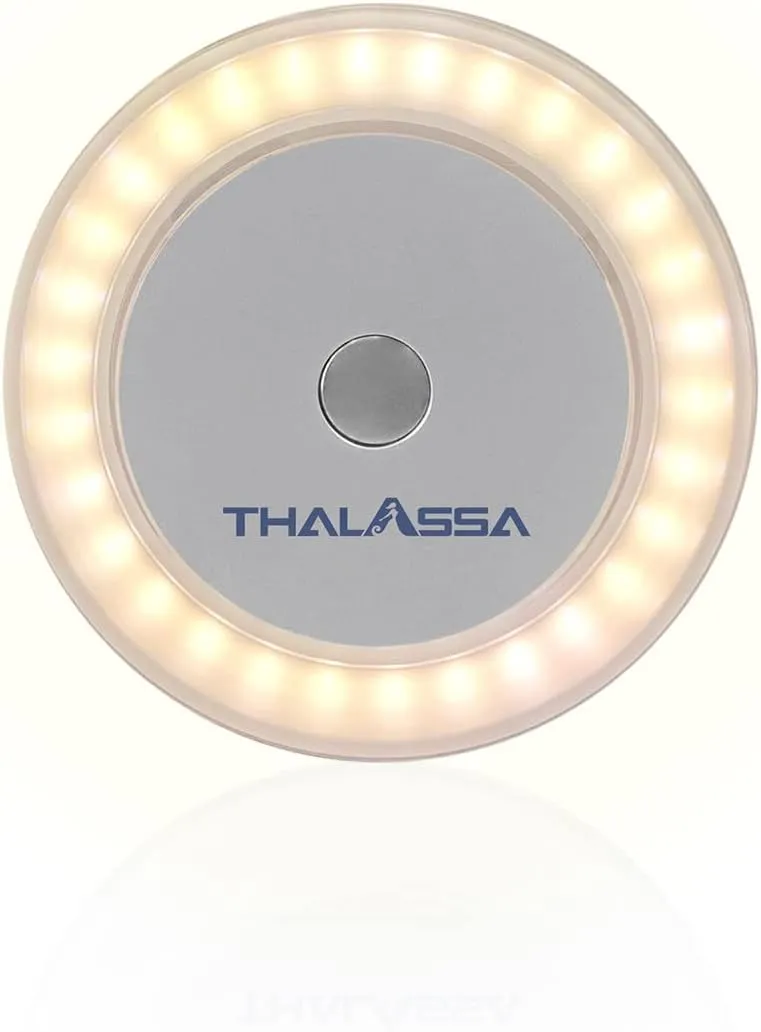 THALASSA 3W RV Interior Ceiling Light Boat Cabain Dome Light with Inbuilt Dimmer Touch Switch DC 12V 2800K Soft White.Small Light Base74MM Diameter Surface Mount
